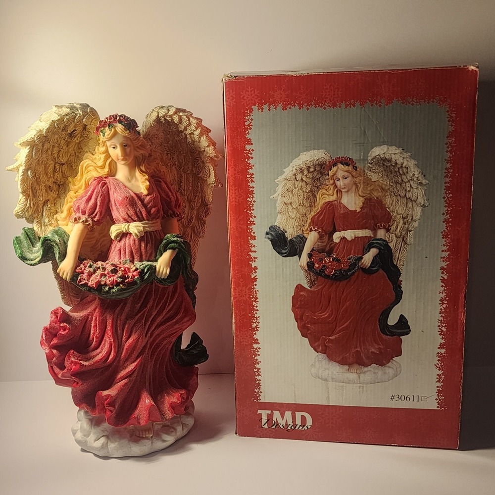 TMD Hand Painted Angel With Box 30611 - Vintage - Holiday - Religious